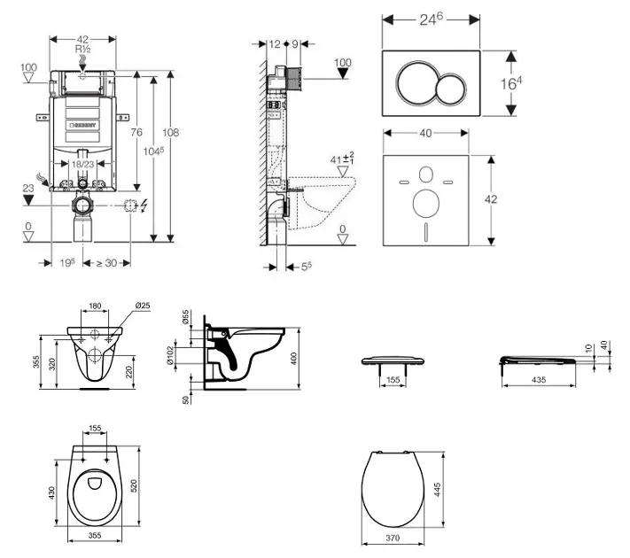Geberit - Kombifix - Fali WC szett - 110.302.00.5 NR2 – 2. kép