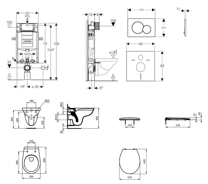 Geberit - Kombifix - Fali WC szett - 110.302.00.5 NR3 – 2. kép