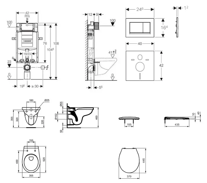 Geberit - Kombifix - Fali WC szett - 110.302.00.5 NR6 – 2. kép
