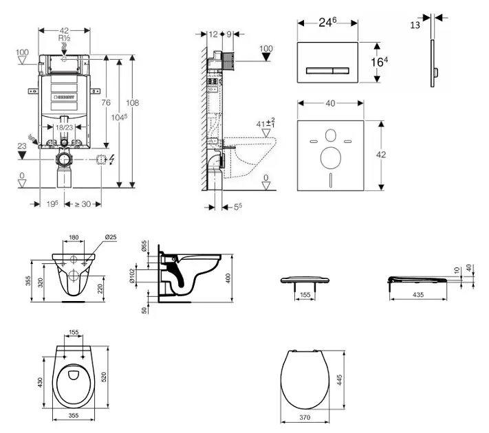 Geberit - Kombifix - Fali WC szett - 110.302.00.5 NR8 – 2. kép