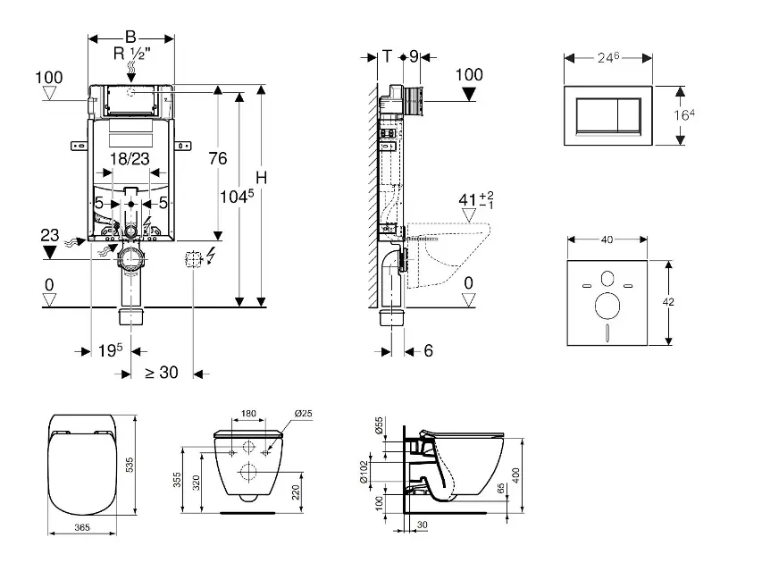 Geberit - Kombifix - Fali WC szett - 110.302.00.5 NU5 – 2. kép