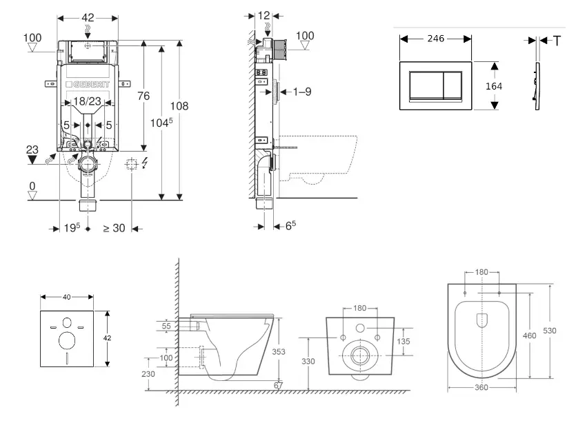 Geberit - Kombifix - Fali WC szett - SANI15CA3151 – 2. kép