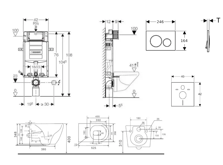 Geberit - Kombifix - Fali WC szett - SANI15CA5120 – 2. kép