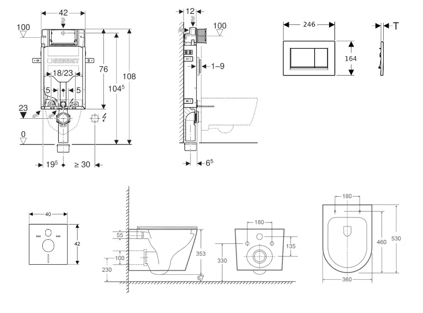 Geberit - Kombifix - Fali WC szett - SANI15CA5152 – 2. kép