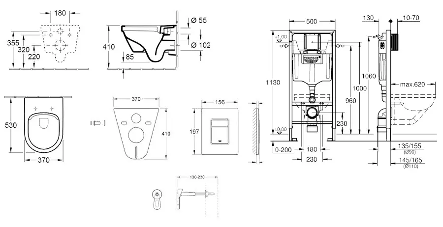 Grohe - Rapid SL - Fali WC szett - 38528SET-KB – 2. kép