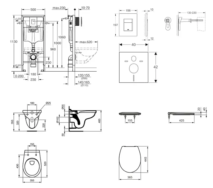 Grohe - Rapid SL - Fali WC szett - 38528SET-KD – 2. kép