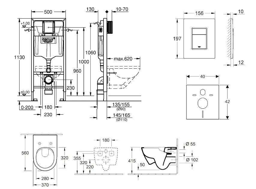 Grohe - Rapid SL - Fali WC szett - 38528SET-KI – 2. kép