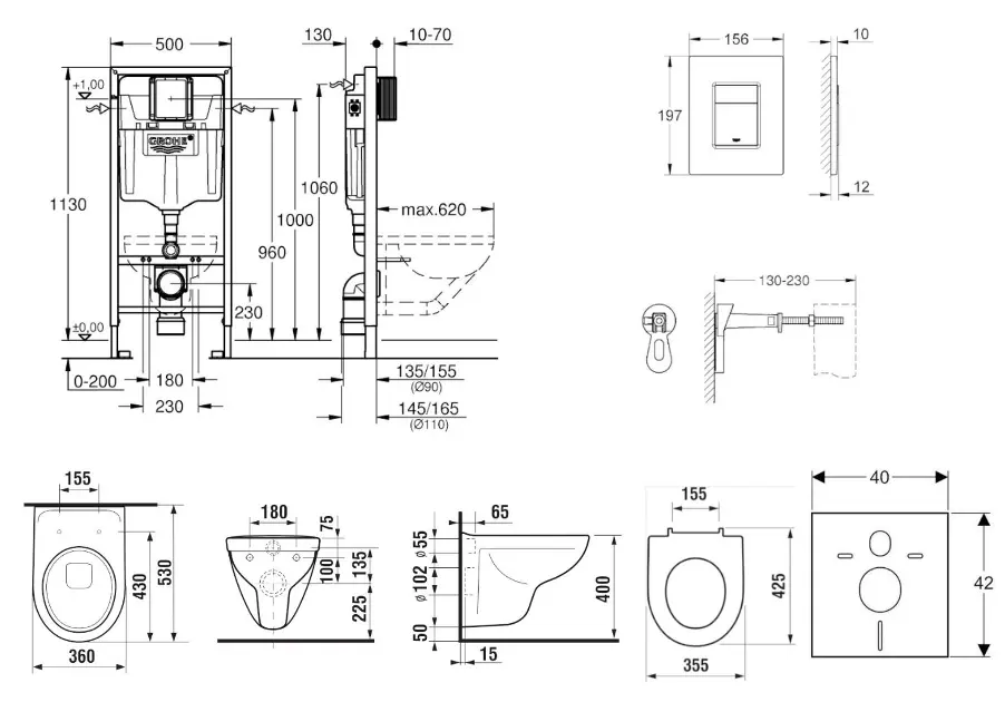 Grohe - Rapid SL - Fali WC szett - 38528SET-KJ1 – 2. kép
