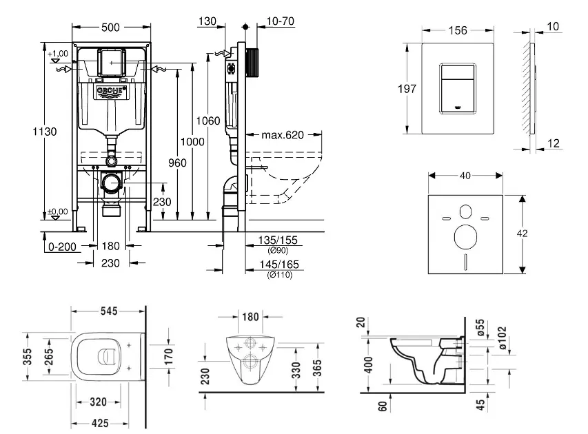 Grohe - Rapid SL - Fali WC szett - 38528SET-KK – 2. kép