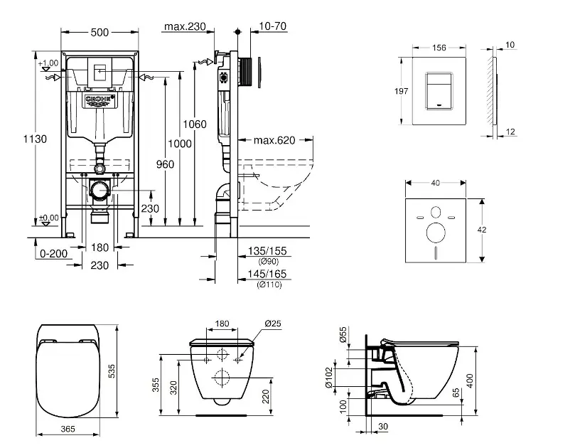 Grohe - Rapid SL - Fali WC szett - 38528SET-KU – 2. kép