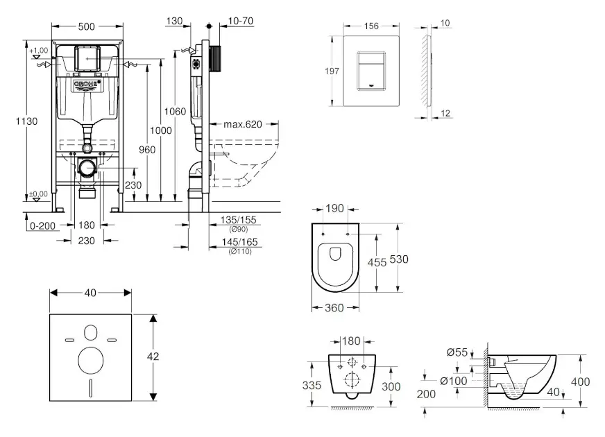 Grohe - Rapid SL - Fali WC szett - SANI11BA1104 – 2. kép
