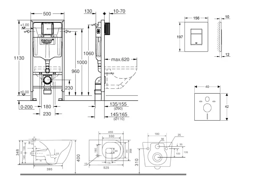 Grohe - Rapid SL - Fali WC szett - SANI11BA3102 – 2. kép