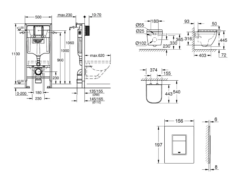 Grohe - Rapid SL - Fali WC szett - SANI11BB3127 – 2. kép