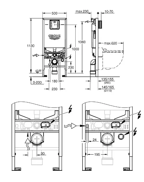 Grohe - Rapid SLX - Fali WC szett - 36509SH0 – 2. kép