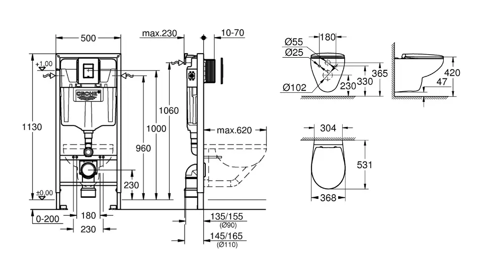 Grohe - Solido - Fali WC szett - SANI15BB1100 – 2. kép
