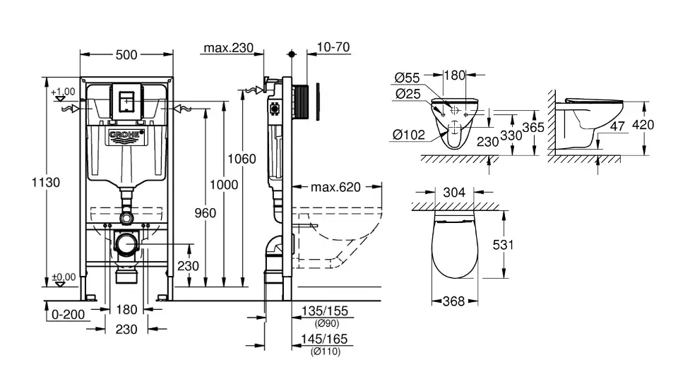 Grohe - Solido - Fali WC szett - SANI15BB1101 – 2. kép