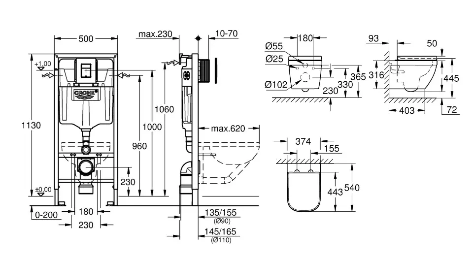 Grohe - Solido - Fali WC szett - SANI15BB1104 – 2. kép