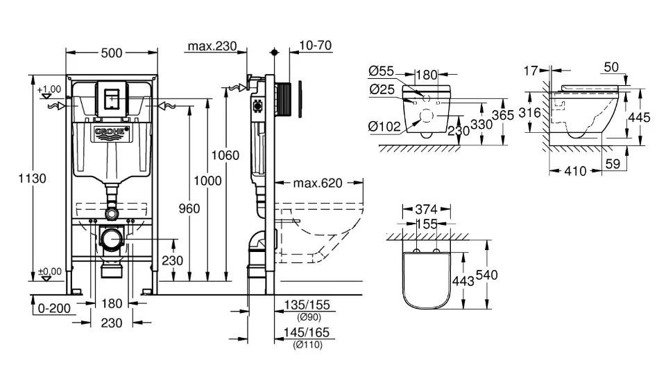 Grohe - Solido - Fali WC szett - SANI15BB1105 – 2. kép