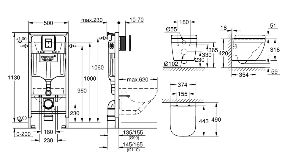 Grohe - Solido - Fali WC szett - SANI15BB1106 – 2. kép