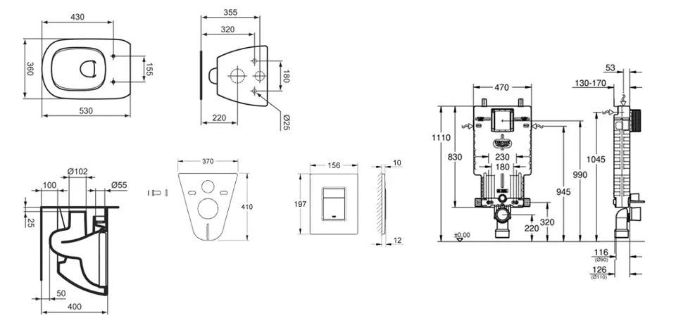 Grohe - Uniset - Fali WC szett - 38643SET-KF – 2. kép