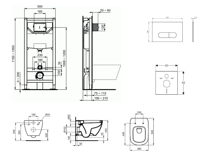 Ideal Standard - ProSys - Fali WC szett - ProSys120M SP16 – 2. kép