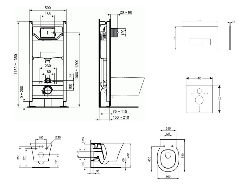 Ideal Standard - ProSys - Fali WC szett - ProSys120M SP19 – 2. kép