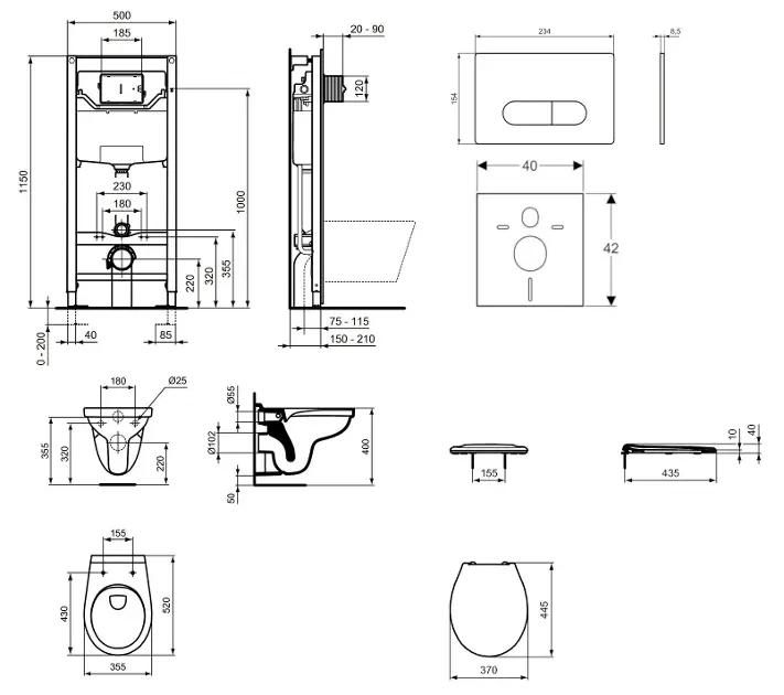 Ideal Standard - ProSys - Fali WC szett - ProSys120M SP36 – 2. kép