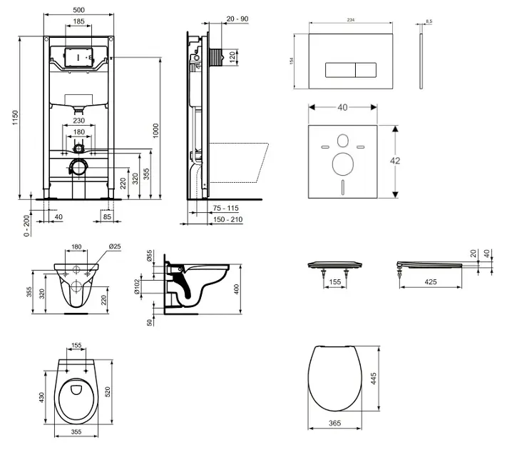 Ideal Standard - ProSys - Fali WC szett - ProSys120M SP37 – 2. kép