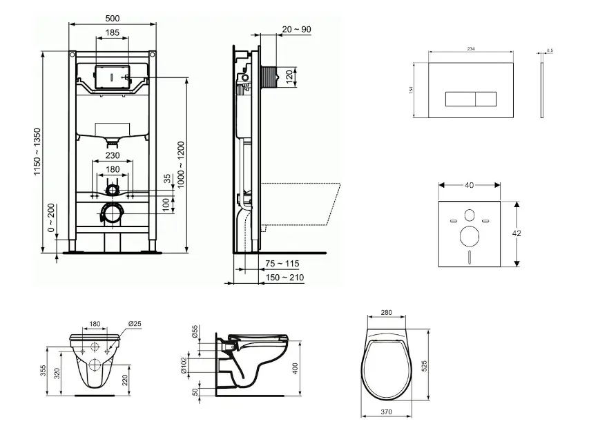 Ideal Standard - ProSys - Fali WC szett - ProSys120M SP49 – 2. kép