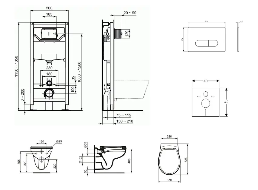Ideal Standard - ProSys - Fali WC szett - ProSys120M SP53 – 2. kép