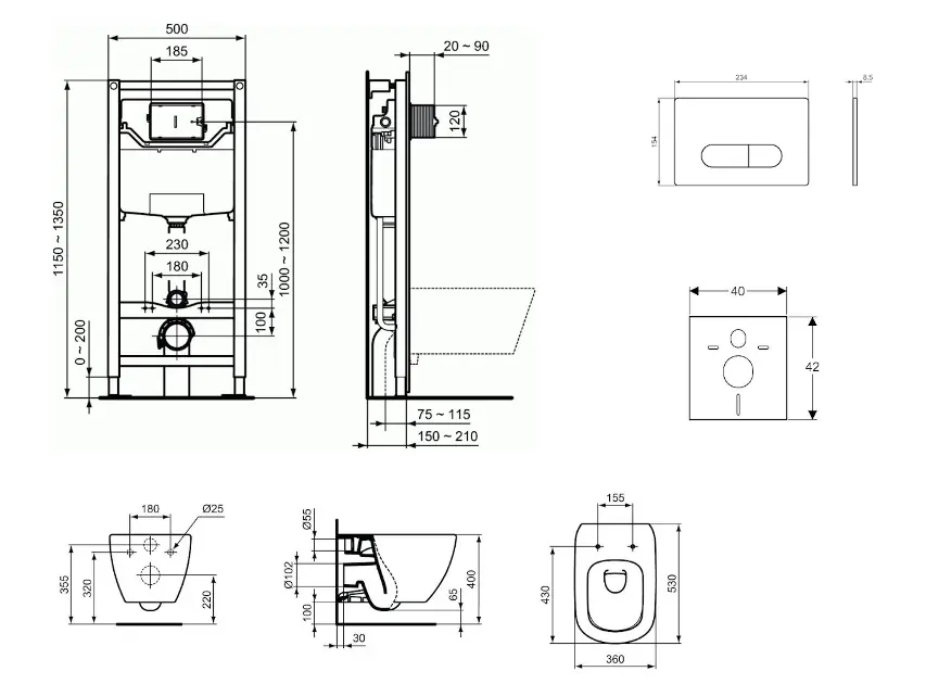 Ideal Standard - ProSys - Fali WC szett - ProSys120M SP6 – 2. kép
