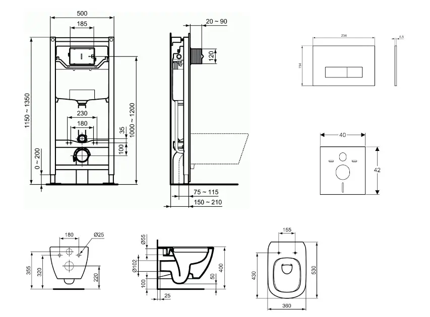 Ideal Standard - ProSys - Fali WC szett - ProSys120M SP7 – 2. kép