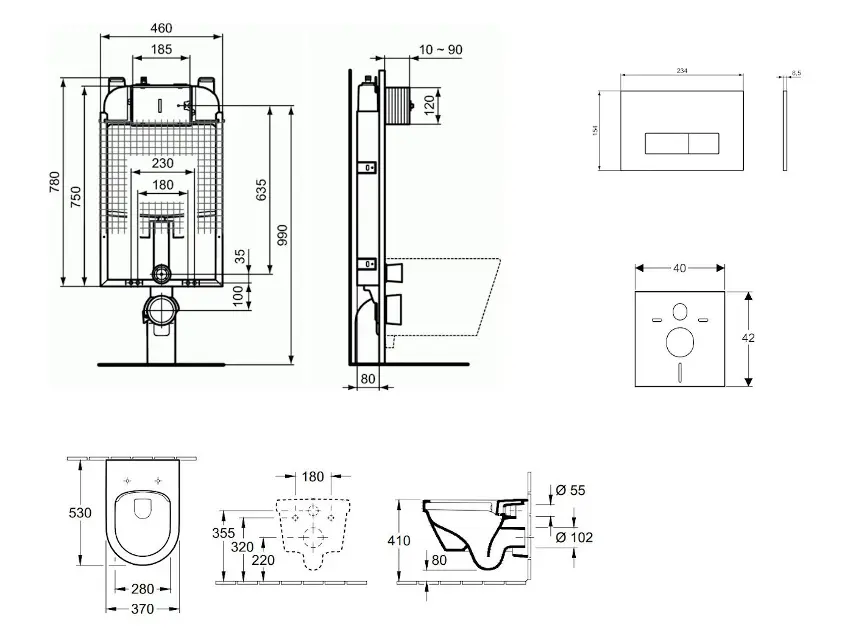 Ideal Standard - ProSys - Fali WC szett - ProSys80M SP115 – 2. kép