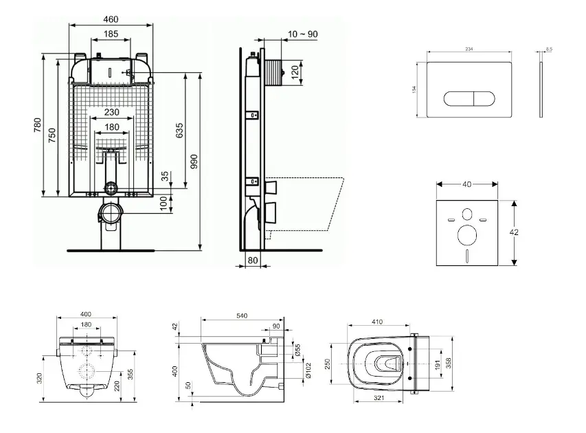 Ideal Standard - ProSys - Fali WC szett - ProSys80M SP131 – 2. kép