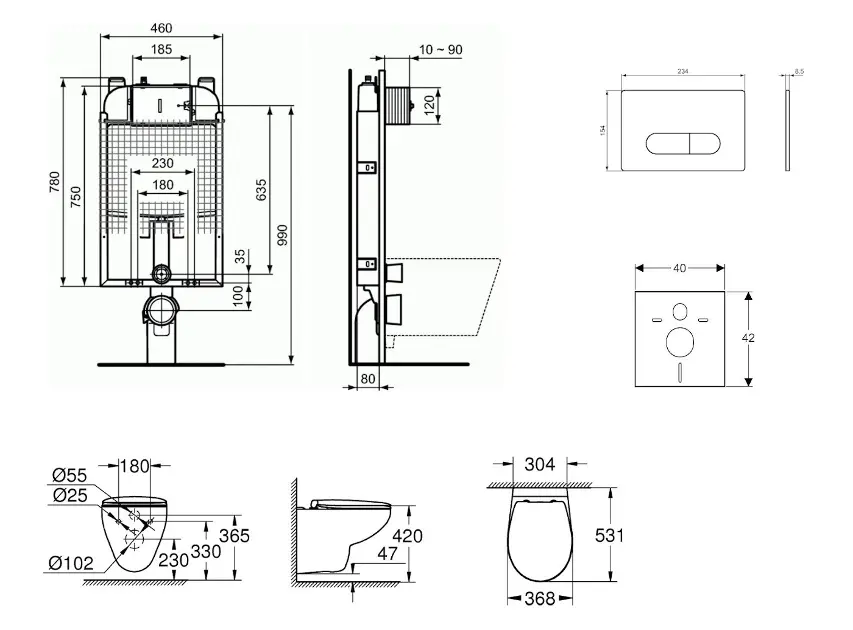 Ideal Standard - ProSys - Fali WC szett - ProSys80M SP137 – 2. kép