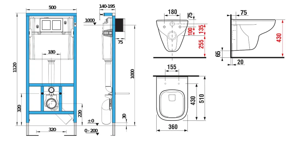 Jika - Deep - Fali WC szett - H6006140000002 – 2. kép