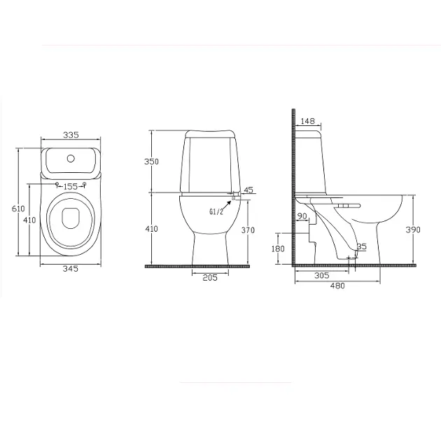 Aqualine - Sanitary ceramics - Kombi-WC - RG601 – 2. kép
