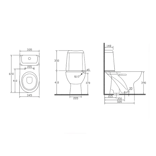Aqualine - Sanitary ceramics - Kombi-WC - RG801 – 2. kép