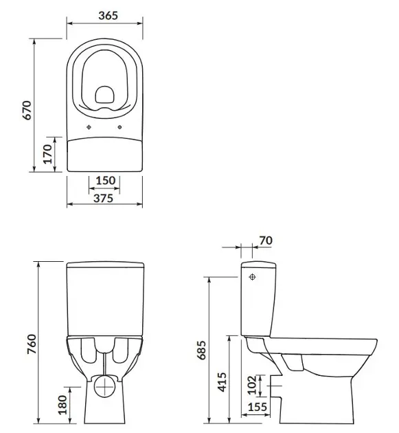 Cersanit - City - Kombi-WC - K35-037 – 2. kép