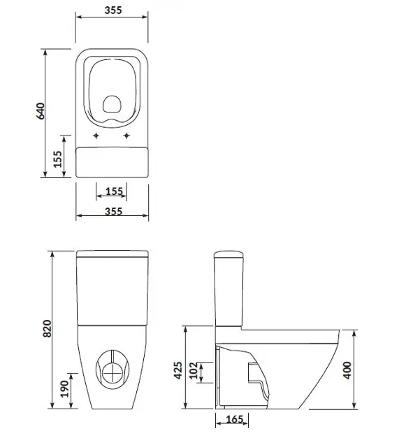 Cersanit - Crea - Kombi-WC - K114-022 – 2. kép