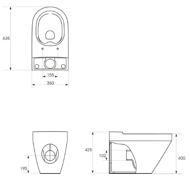 Cersanit - Crea - Kombi-WC - K114-023 – 2. kép
