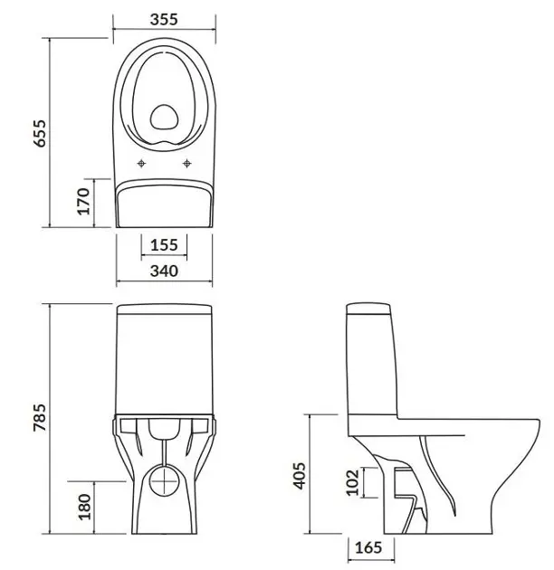 Cersanit - Moduo - Kombi-WC - K116-001 – 2. kép