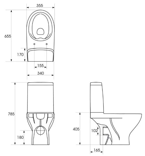 Cersanit - Moduo - Kombi-WC - K116-024 – 2. kép