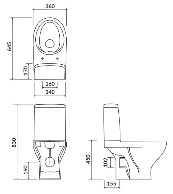 Cersanit - Moduo - Kombi-WC - K116-029 – 2. kép