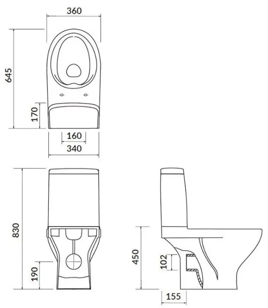 Cersanit - Moduo - Kombi-WC - K116-030 – 2. kép