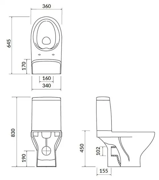 Cersanit - Moduo - Kombi-WC - K116-032 – 2. kép