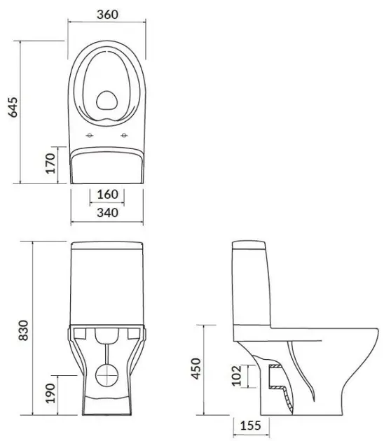 Cersanit - Moduo - Kombi-WC - K116-036 – 2. kép