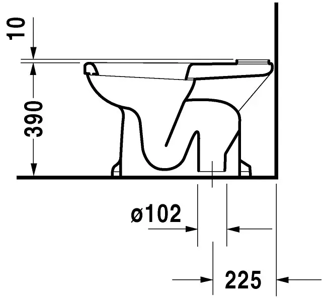 Duravit - 1930 - Kombi-WC - 0227010000 – 3. kép