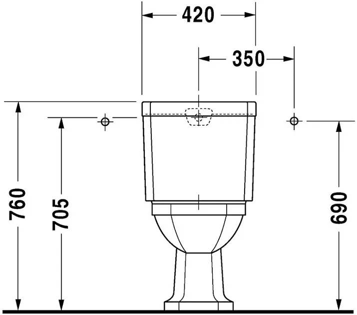 Duravit - 1930 - Kombi-WC - 0227010000 – 4. kép