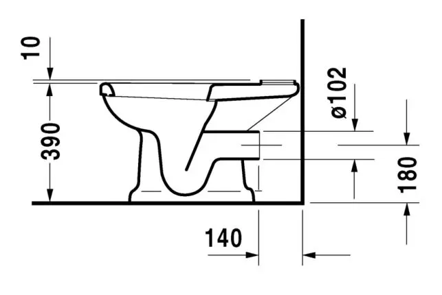 Duravit - 1930 - Kombi-WC - 0227090000 – 3. kép